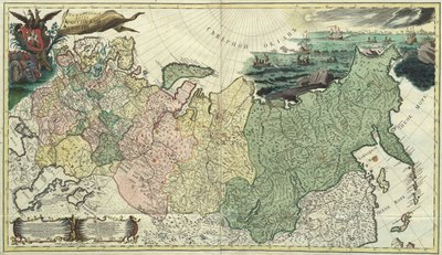 Første generelle kart over det russiske imperiet, 1745 av Unbekannt