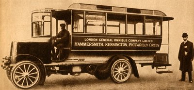 Første L.G.O.C. Motorbuss, 1904, 1933. av Unbekannt