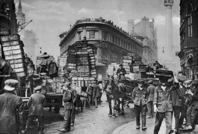 Fiskeportører i Billingsgate, London, 1926-1927 av Unbekannt