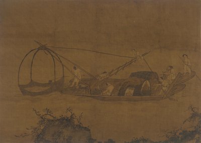 Fishermen Raising a Net, Ming-dynastiet, 1500-1700-tallet. av Unbekannt