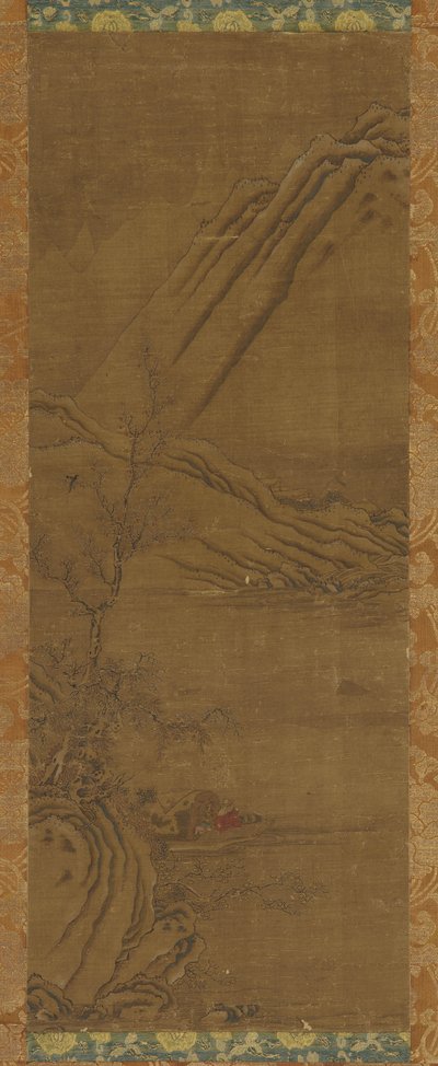 Fiske alene på Winter River, Qing-dynastiet, 1700-tallet. av Unbekannt