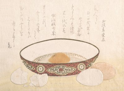 Flat skål med egg, sannsynligvis 1813. av Unbekannt