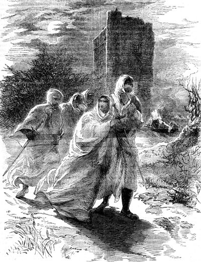 Flight of Matilda fra Oxford, 1142 av Unbekannt
