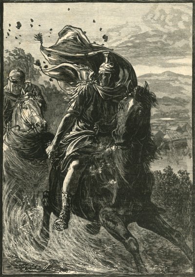 Flight of Pompey fra Battle-Field of Pharsalia, 1890. av Unbekannt