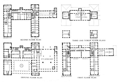 Plantegninger, Federal Building, Honolulu, Hawaii, 1924 av Unbekannt