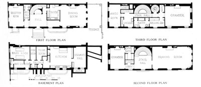 Plantegninger, huset til fru WK Vanderbilt, New York City, 1924 av Unbekannt