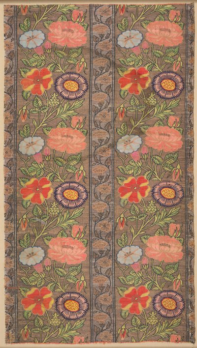 Floral stripete silke på gylden grunn, 1600-1650. av Unbekannt