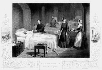 Florence Nightingale på sykehuset i Scutari, c1860 av Unbekannt
