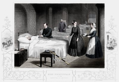 Florence Nightingale på sykehuset i Scutari, c1860 av Unbekannt