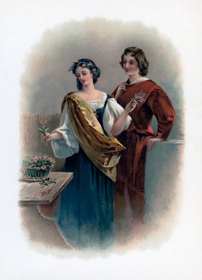 Florizel og Perdita, 1891 av Unbekannt