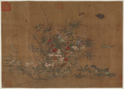 Blomster og insekter, Ming-dynastiet, 1400-tallet. av Unbekannt