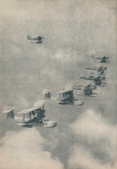Flyvebåter og flytefly fra hangarskip fra Royal Navy, c1936 c1937 av Unbekannt