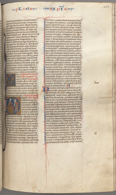 Fol. 251 r, Visdom, historikk initial D, Salomo instruerer en soldat, ca. 1275-1300. av Unbekannt