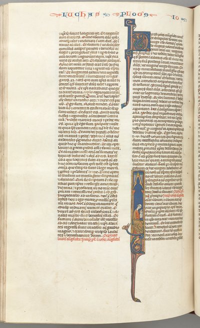 Fol. 425v, John, historisk initial I, John sittende skrift, ca. 1275-1300. av Unbekannt