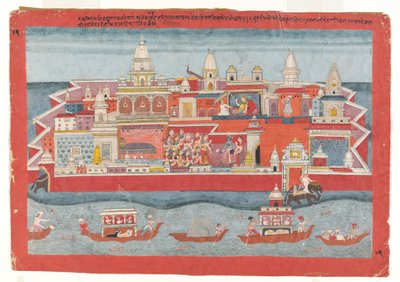 Folio fra en Bhagavata Purana-serie, ca. 1775-1800. av Unbekannt