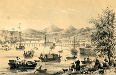 Foo Choo Foo, en av de fem havnene åpnet av den sene traktaten for britisk handel, 1847 av Unbekannt