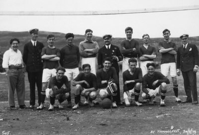Fotballag, Hammerfest, Nord-Norge, 20. juli 1929 av Unbekannt