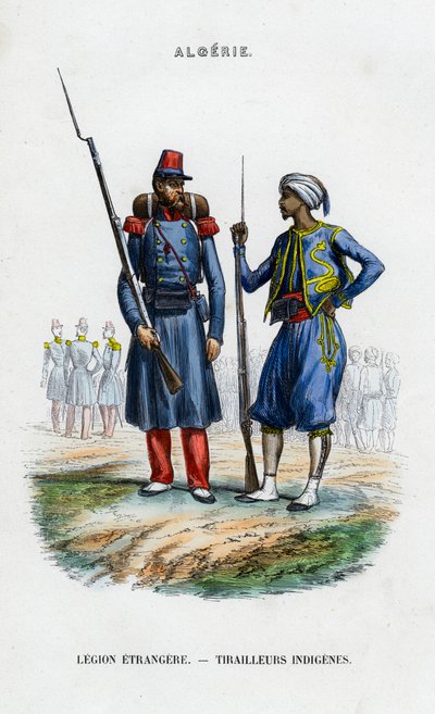 Fremmedlegionær og innfødt skarpretter, fransk hær i Algerie av Unbekannt
