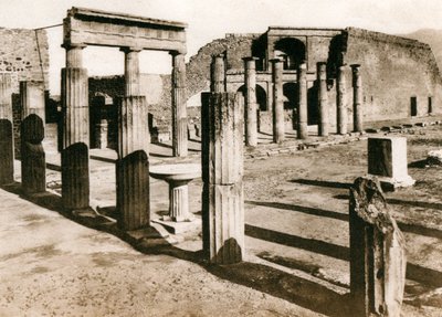 Trekantet forum, Pompeii, Italia, ca 1900-tallet av Unbekannt