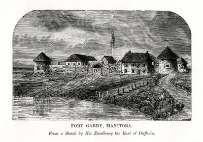 Fort Garry, Manitoba, Canada, sent på 1800-tallet av Unbekannt