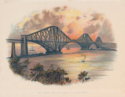 Forth Railway Bridge fra sør-øst, Skottland, c1895 av Unbekannt