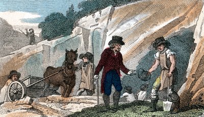 Fossiljakt i Cherry Hinton krittgrop, Cambridgeshire, 1822 av Unbekannt