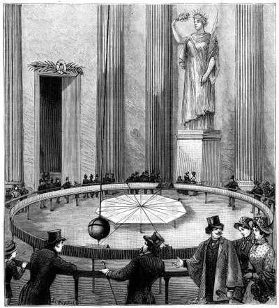 Foucault bruker pendelen for å demonstrere jordens rotasjon, Paris, 1851 1887 av Unbekannt