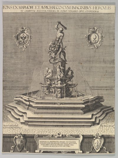 Fountain of Hercules i Augsburg Copy, 1602. av Unbekannt