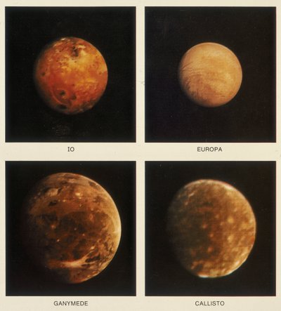 Fire måner av Jupiter. Io, Europa, Ganymede og Callisto, 1979 av Unbekannt