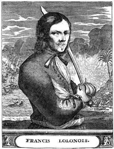 Francois lOllonois, fransk bukkaner fra 1600-tallet, c1880 av Unbekannt