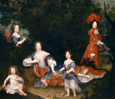 Françoise-Athénaïs de Rochechouart, Marquise de Montespan 1640-1707 og hennes barn av Unbekannt