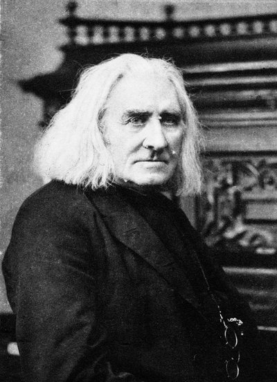 Franz Liszt, ungarsk pianist og komponist, sent på 1800-tallet av Unbekannt