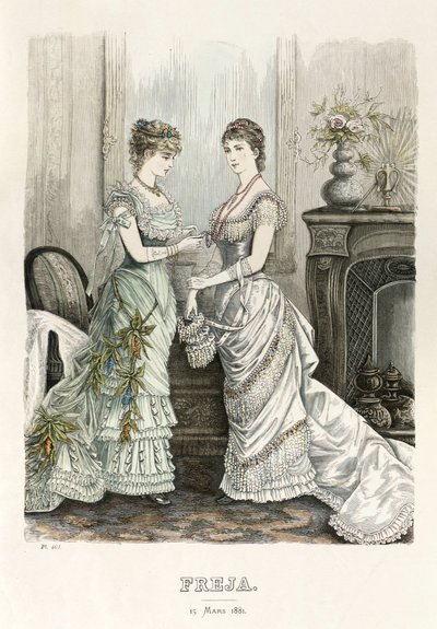 Freja- illustrert skandinavisk motemagasin 1881, illustrasjon nr. 6 av Unbekannt