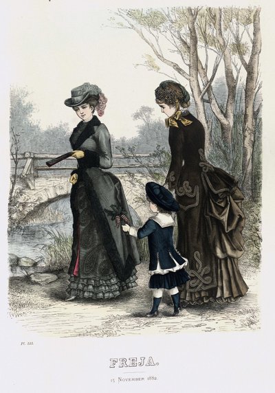 Freja- illustrert skandinavisk motemagasin 1882, illustrasjon nr. 21 av Unbekannt