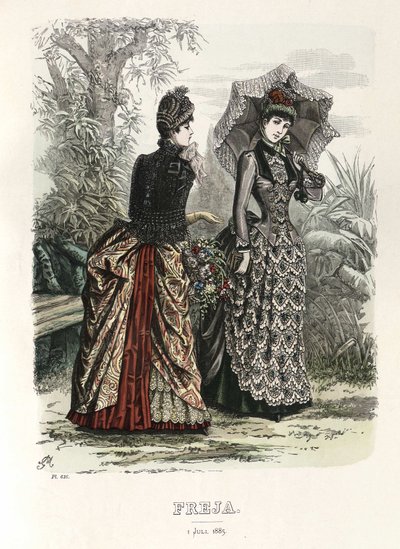 Freja- illustrert skandinavisk motemagasin 1885, illustrasjon nr. 13 av Unbekannt