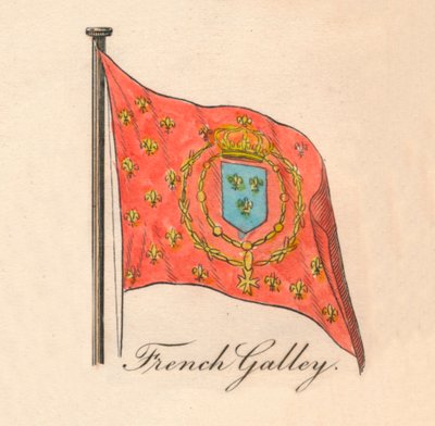 French Galley, 1838 av Unbekannt