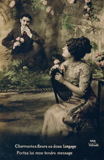 Fransk postkort, c1900 av Unbekannt