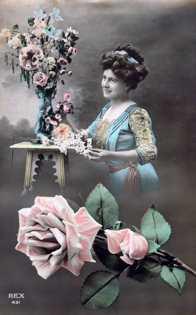 Fransk postkort, c1900 av Unbekannt