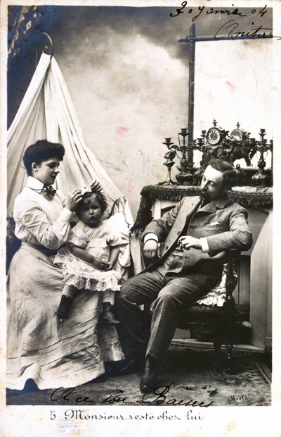 Fransk postkort, c1900 av Unbekannt