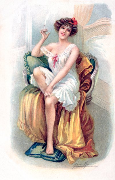 Fransk postkort, c1900 av Unbekannt