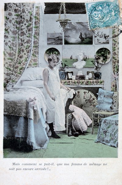 Fransk postkort, c1900 av Unbekannt