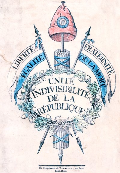 Den franske revolusjonen 1789: Republikkens allegoriske emblem av Unbekannt