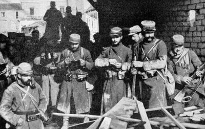 Franske soldater i ro i Champagne, Frankrike, første verdenskrig, 1915 av Unbekannt