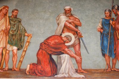 Freskomaleri i St Pauls kirke: St Pauls martyrium, Lyon, Frankrike av Unbekannt