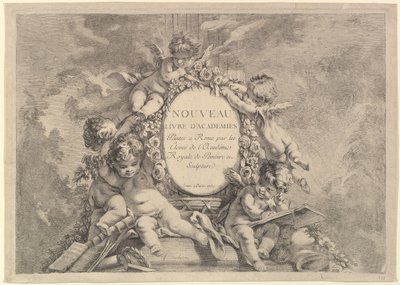Frontispice, fra New Book of Painted Academies in Roma av Students of the Academy R..., 1759. av Unbekannt