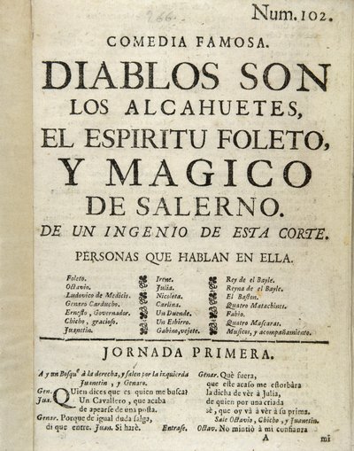 Frontispice av "Devils are the pimps, the foetus, and magical spirit of Salerno" av Unbekannt