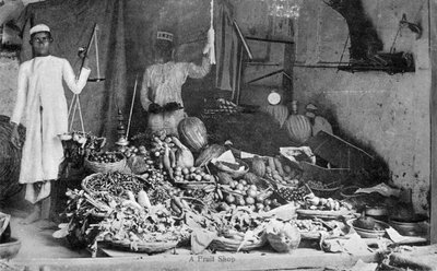 Fruktbutikk, India, tidlig på 1900-tallet av Unbekannt