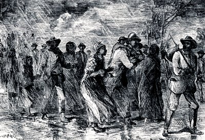 Rømte slaver på flukt fra Maryland til Delaware via Underground Railroad, 1850-1851 av Unbekannt