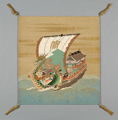 Fukusa gaveomslag, Japan, sen Edo-periode 1789-1868 Meiji-periode 1868-1912, 1800-tallet. av Unbekannt