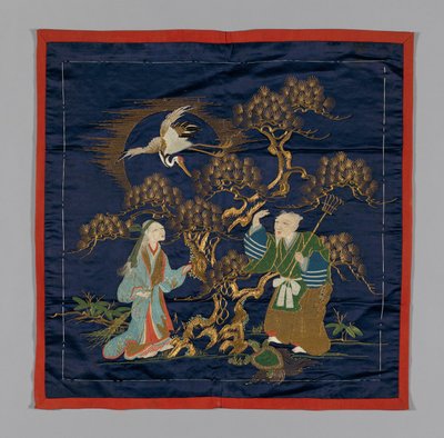 Fukusa-gaveomslag, Japan, sen Edo-periode 1789-1868 Meiji-periode 1868-1912, slutten av 1800-tallet. av Unbekannt